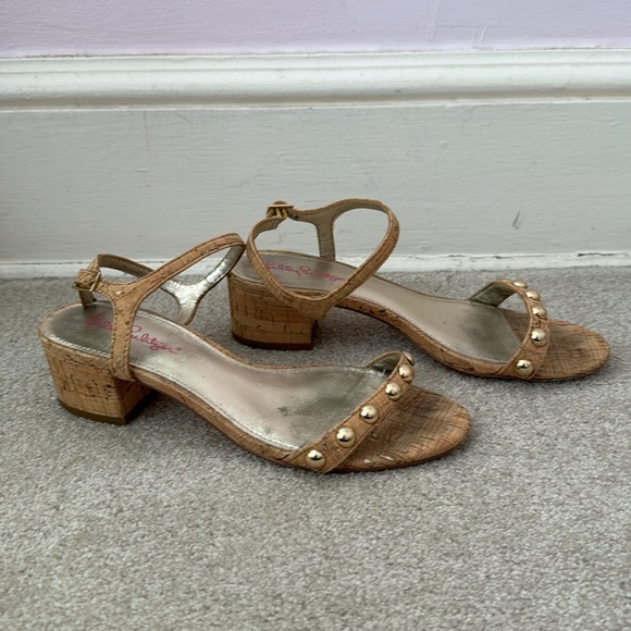 LILLY PULITZER Cork studded sandal size 7 - Picture 3 of 6